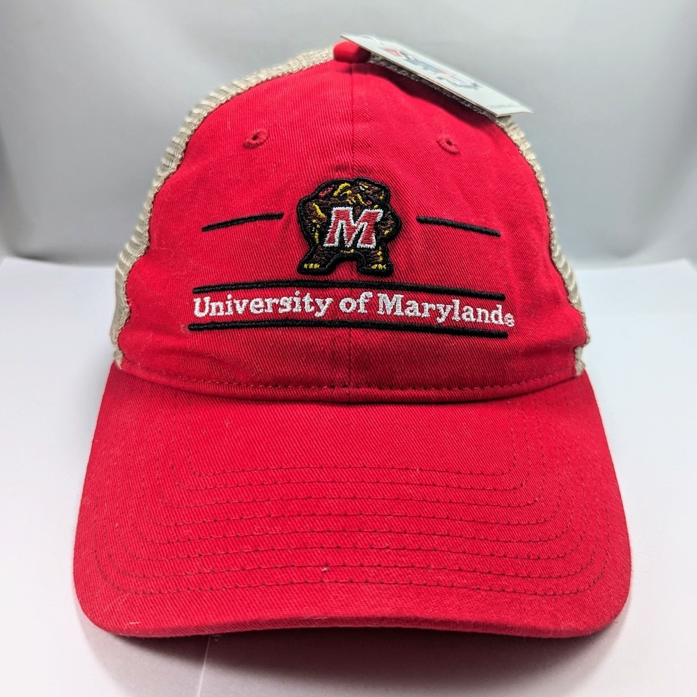 University Of Maryland Terps Split Bar‎ Soft Mesh Trucker The Game Snapback Hat